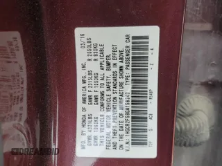 2016 Honda Accord Sport with VIN 1HGCR2F58GA158349, listed as a Copart auction lot 53024935 with 97,982 mi miles and Salvage Title. Bid and sale history available at DreamBid. Image 15.