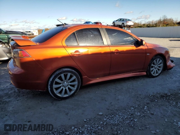 2011 Mitsubishi Lancer GTS with VIN JA32U8FW4BU043015, listed as a Copart auction lot 80831184 with 0 mi miles and Salvage Title. Bid and sale history available at carsss.com. Image 3.