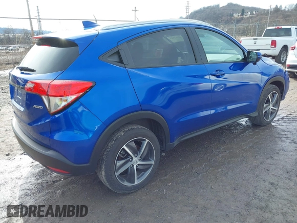 2022 Honda HR-V EX with VIN 3CZRU6H55NM734940, listed as a IAAI auction lot 41617485 with 19,860 mi miles. Bid and sale history available at carsss.com. Image 4.