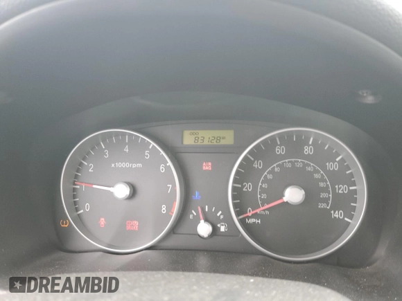 2008 Hyundai Accent GS with VIN KMHCM36C28U097822, listed as a Copart auction lot 49162275 with 83,128 mi miles and Salvage Title. Bid and sale history available at carsss.com. Image 9.