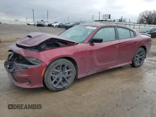 2023 Dodge Charger R/T with VIN 2C3CDXCT8PH655985, listed as a Copart auction lot 44718585 with 21,790 mi miles and Salvage Title. Bid and sale history available at carsss.com. Image 1.