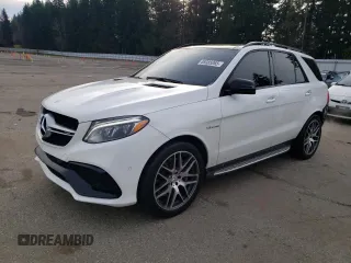 2016 Mercedes-Benz M ML 63 AMG with VIN 4JGDA7EBXGA758087, listed as a Copart auction lot 89385065 with 81,705 mi miles and Salvage Title. Bid and sale history available at carsss.com. Image 1.