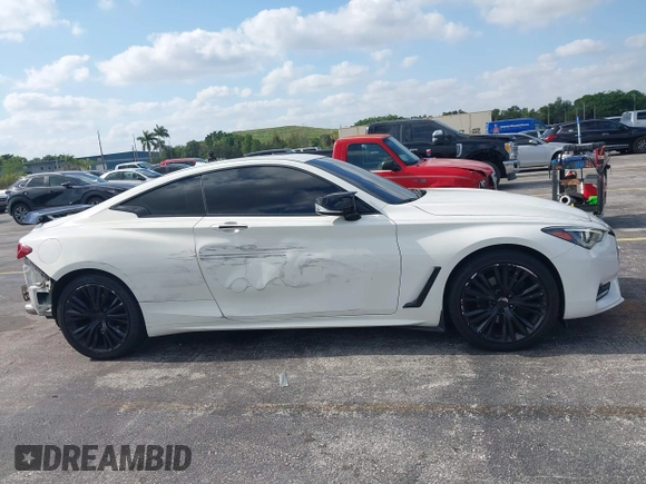2017 Infiniti Q60 2.0t Premium with VIN JN1CV7EK7HM110553, listed as a IAAI auction lot 42115242 with 83,129 mi miles. Bid and sale history available at carsss.com. Image 14.