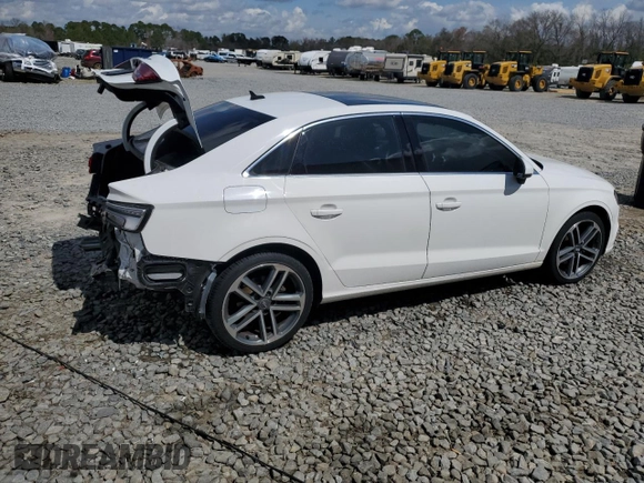 2019 Audi A3 Sedan Premium with VIN WAUAUGFF6K1008904, listed as a Copart auction lot 48968675 with 38,957 mi miles and Salvage Title. Bid and sale history available at carsss.com. Image 3.