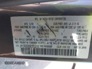 2009 Mazda Mazda5 Sport with VIN JM1CR293890352218, listed as a IAAI auction lot 42121590 with 168,302 mi miles. Bid and sale history available at carsss.com. Image 9.