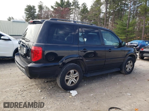 2005 Honda Pilot EX-L with VIN 5FNYF18515B035128, listed as a Copart auction lot 52935285 with 184,566 mi miles and Clean Title. Bid and sale history available at carsss.com. Image 3.