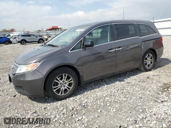 2013 Honda Odyssey EX-L with VIN 5FNRL5H61DB030264, listed as a Copart auction lot 50453505 with 182,015 mi miles and Salvage Title. Bid and sale history available at carsss.com. Image 1.