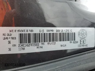 2015 Chrysler Town & Country S with VIN 2C4RC1HG2FR725832, listed as a Copart auction lot 41791145 with 196,273 mi miles and Clean Title. Bid and sale history available at DreamBid. Image 13.