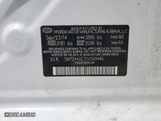 2015 Hyundai Elantra SE with VIN 5NPDH4AE7FH590446, listed as a Copart auction lot 51075515 with 140,798 mi miles and Salvage Title. Bid and sale history available at carsss.com. Image 12.