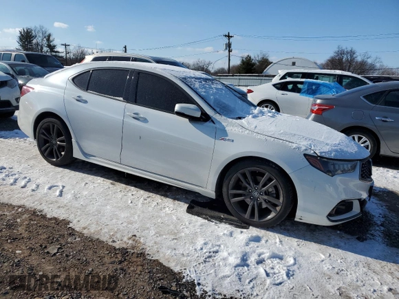 2020 Acura TLX w/A-Spec Pkg with VIN 19UUB1F63LA011748, listed as a Copart auction lot 87382834 with 0 mi miles and Salvage Title. Bid and sale history available at carsss.com. Image 4.
