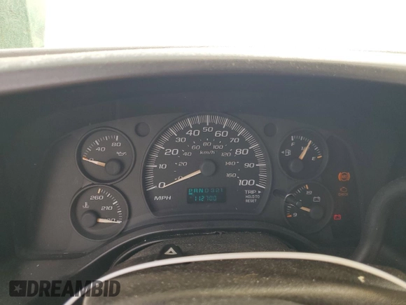 2003 Chevrolet Express Cargo with VIN 1GCGG25V331109643, listed as a Copart auction lot 44367485 with 112,700 mi miles and Salvage Title. Bid and sale history available at DreamBid. Image 9.