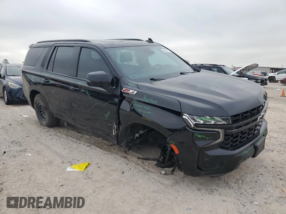 2023 Chevrolet Tahoe Z71 with VIN 1GNSKPKD6PR177774, listed as a Copart auction lot 50601105 with 62,674 mi miles and Salvage title. Bid and sale history available at DreamBid. Image 4.