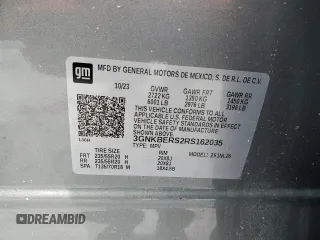 2024 Chevrolet Blazer RS с VIN 3GNKBERS2RS162035, выставлен на аукционе Copart как лот 44996375 с пробегом 20 609 миль миль и Списание • Salvage title. История ставок и продаж доступна на DreamBid. Изображение 13.