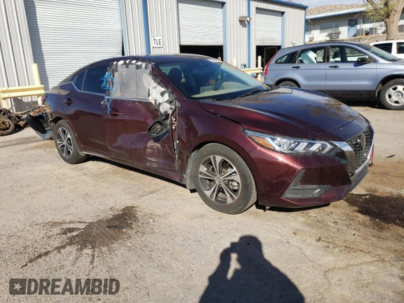 2023 Nissan Sentra SV with VIN 3N1AB8CV7PY287456, listed as a Copart auction lot 50069235 with 27,981 mi miles and Salvage Title. Bid and sale history available at carsss.com. Image 4.