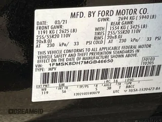 2021 Ford Explorer XLT with VIN 1FMSK8DH7MGB46650, listed as a IAAI auction lot 42101999 with 78,370 mi miles. Bid and sale history available at carsss.com. Image 1.