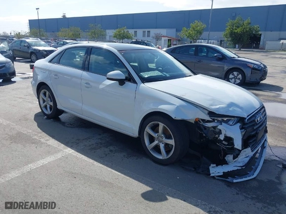 2015 Audi A3 1.8T Premium with VIN WAUACGFF2F1120821, listed as a IAAI auction lot 41589909 with 99,186 mi miles. Bid and sale history available at carsss.com. Image 1.