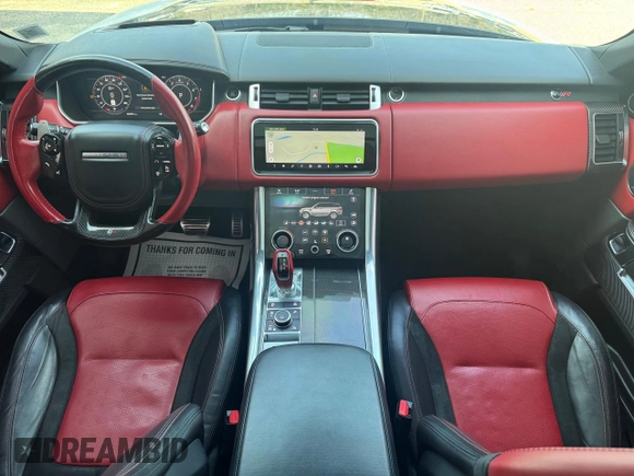 2018 Land Rover Range Rover Sport SVR with VIN SALWZ2SE7JA198973, listed as a Copart auction lot 52995305 with 68,909 mi miles and Clean Title. Bid and sale history available at carsss.com. Image 9.