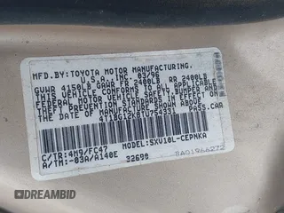 1996 Toyota Camry DX z VIN 4T1BG12K8TU754331, wystawiony jako IAAI lot #42305723 z przebiegiem 152 709 mil mil oraz . Historia ofert i sprzedaży dostępna na DreamBid. Obrazek 9.