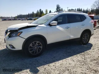 2016 Nissan Rogue SV with VIN 5N1AT2MV0GC779384, listed as a Copart auction lot 53988795 with 137,080 mi miles and Salvage Title. Bid and sale history available at carsss.com. Image 1.