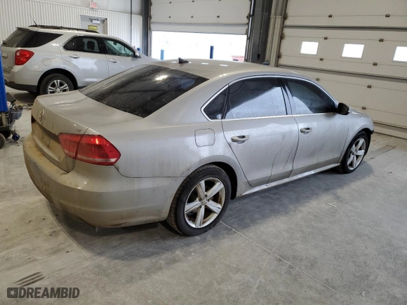 2012 Volkswagen Passat SE with VIN 1VWBH7A37CC075488, listed as a Copart auction lot 85963014 with 142,697 mi miles and Salvage Title. Bid and sale history available at carsss.com. Image 3.