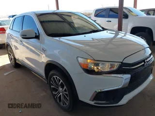 2018 Mitsubishi Outlander Sport ES 2.0 with VIN JA4AP3AU5JU018078, listed as a IAAI auction lot 41602358 with 99,398 mi miles. Bid and sale history available at carsss.com. Image 1.