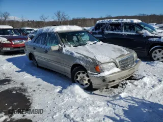 1998 Mercedes-Benz C 230/260/280/320 with VIN WDBHA23G7WA615277, listed as a Copart auction lot 89333605 with 244,975 mi miles and Salvage Title. Bid and sale history available at carsss.com. Image 4.