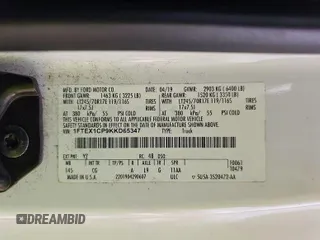 2019 Ford F-150 XL с VIN 1FTEX1CP9KKD65347, выставлен на аукционе IAAI как лот 42566198 с пробегом 162 673 миль миль и . История ставок и продаж доступна на DreamBid. Изображение 13.
