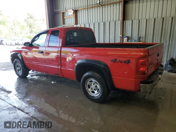 2005 Dodge Dakota ST with VIN 1D7HW22K95S236742, listed as a Copart auction lot 54056535 with 90,638 mi miles and Salvage title. Bid and sale history available at DreamBid. Image 2.