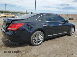 2015 Hyundai Equus Signature with VIN KMHGH4JH7FU098802, listed as a Copart auction lot 58010805 with 78,968 mi miles and Salvage title. Bid and sale history available at DreamBid. Image 3.