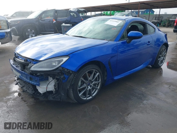 2023 Subaru BRZ Premium with VIN JF1ZDBB16P9703126, listed as a IAAI auction lot 41153982 with 22,593 mi miles. Bid and sale history available at carsss.com. Image 2.