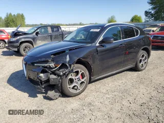 2018 Alfa Romeo Stelvio z VIN ZASFAKAN5J7B79200, wystawiony jako Copart lot #55461425 z przebiegiem 43 222 mil mil oraz Szkody całkowita. Historia ofert i sprzedaży dostępna na DreamBid. Obrazek 1.