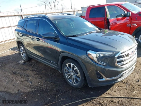 2018 GMC Terrain SLT with VIN 3GKALPEX7JL277859, listed as a IAAI auction lot 41312841 with 105,907 mi miles. Bid and sale history available at carsss.com. Image 1.