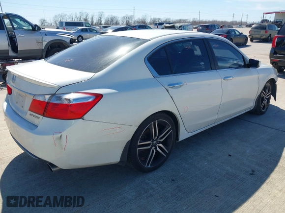 2014 Honda Accord Sport with VIN 1HGCR2F5XEA299260, listed as a IAAI auction lot 41681148 with 193,686 mi miles and . Bid and sale history available at carsss.com. Image 4.