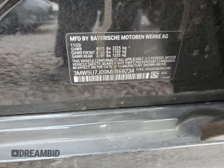 2021 BMW 3 Series M340i with VIN 3MW5U7J09M8B69234, listed as a Copart auction lot 44027005 with 29,715 mi miles and Salvage Title. Bid and sale history available at carsss.com. Image 13.