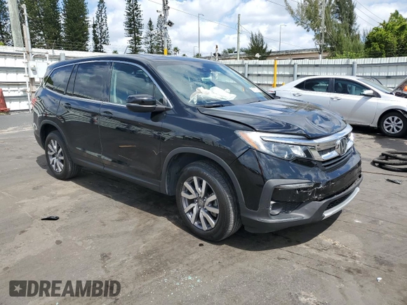 2022 Honda Pilot EX-L with VIN 5FNYF5H53NB015633, listed as a Copart auction lot 54150005 with 99,950 mi miles and Salvage title. Bid and sale history available at DreamBid. Image 4.