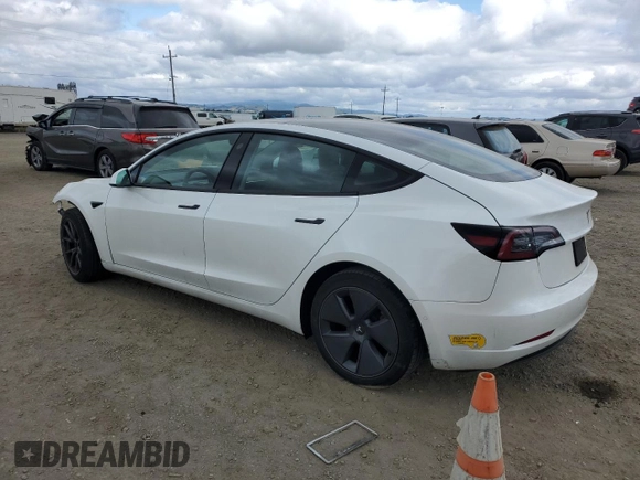 2022 Tesla Model 3 with VIN 5YJ3E1EA4NF207232, listed as a Copart auction lot 54414805 with Not Provided miles and Salvage Title. Bid and sale history available at DreamBid. Image 2.