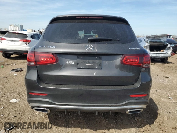 2022 Mercedes-Benz GLC 300 with VIN W1N0G8EB9NV398834, listed as a Copart auction lot 52667435 with 12,018 mi miles and Salvage Title. Bid and sale history available at DreamBid. Image 6.