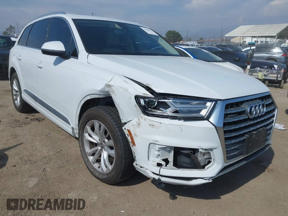 2019 Audi Q7 Premium with VIN WA1AAAF74KD004991, listed as a IAAI auction lot 42180183 with 53,188 mi miles and . Bid and sale history available at DreamBid. Image 1.