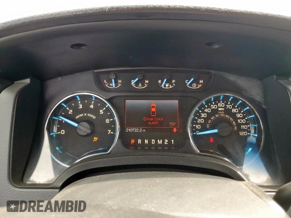 2012 Ford F-150 XL with VIN 1FTFW1ETXCFB32623, listed as a Copart auction lot 54597435 with 210,722 mi miles and Salvage Title. Bid and sale history available at DreamBid. Image 9.