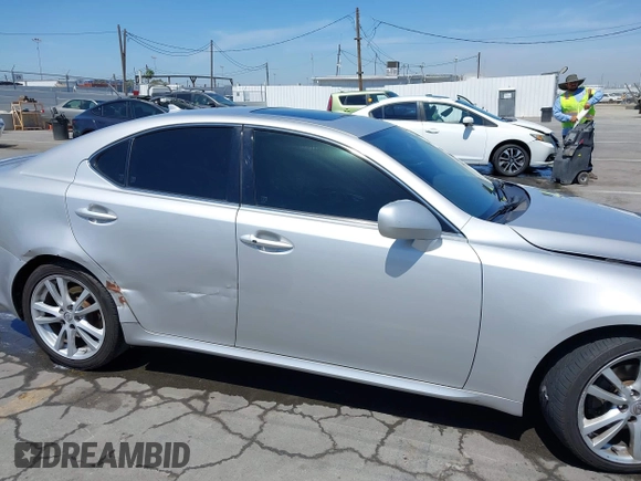 2007 Lexus IS with VIN JTHBK262775037758, listed as a IAAI auction lot 41990064 with 156,319 mi miles. Bid and sale history available at carsss.com. Image 13.