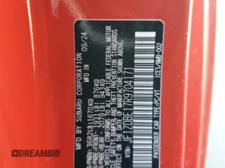 2024 Subaru BRZ Limited с VIN JF1ZDBE17R9704171, выставлен на аукционе Copart как лот 61501065 с пробегом Не указан миль и Списание • Salvage title. История ставок и продаж доступна на DreamBid. Изображение 12.