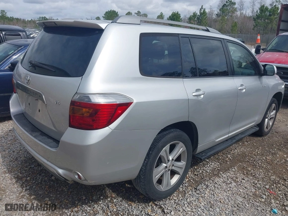 2008 Toyota Highlander Sport with VIN JTEDS43A682015430, listed as a IAAI auction lot 41690792 with 188,416 mi miles. Bid and sale history available at carsss.com. Image 4.