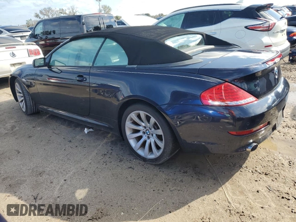 2010 BMW 6 Series 650i with VIN WBAEB5C52AC224680, listed as a Copart auction lot 74265734 with 0 mi miles and Salvage Title. Bid and sale history available at carsss.com. Image 2.