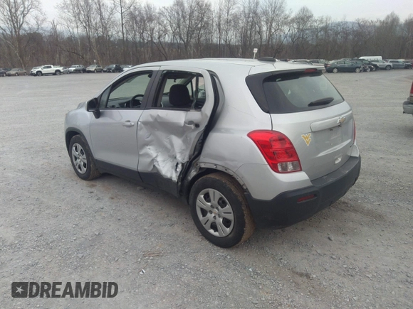 2016 Chevrolet Trax LS with VIN 3GNCJKSB1GL254664, listed as a IAAI auction lot 41196076 with 153,205 mi miles. Bid and sale history available at carsss.com. Image 3.