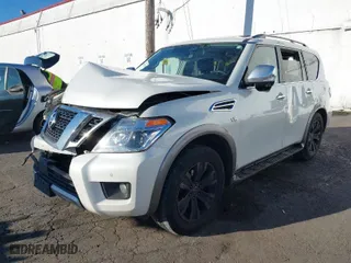 2018 Nissan Armada SL with VIN JN8AY2NC1JX500919, listed as a IAAI auction lot 40992591 with 108,453 mi miles. Bid and sale history available at carsss.com. Image 2.