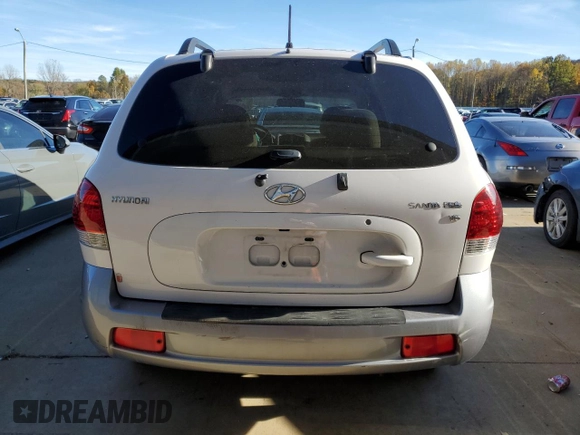 2006 Hyundai Santa Fe GLS with VIN KM8SC13D36U044396, listed as a Copart auction lot 78847884 with 76,080 mi miles and Salvage Title. Bid and sale history available at carsss.com. Image 6.