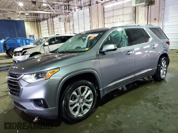 2021 Chevrolet Traverse Premier z VIN 1GNEVKKW9MJ174323, wystawiony jako Copart lot #45936545 z przebiegiem 54 049 mil mil oraz Nie do naprawy • Non repairable. Historia ofert i sprzedaży dostępna na DreamBid. Obrazek 1.