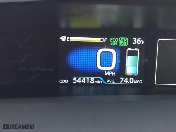 2018 Toyota Prius Prime Plus with VIN JTDKARFP2J3103595, listed as a IAAI auction lot 41569905 with NaN miles. Bid and sale history available at carsss.com. Image 15.
