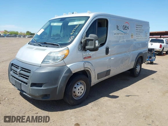 2016 Ram ProMaster Cargo with VIN 3C6TRVAG9GE108282, listed as a IAAI auction lot 41971207 with 215,530 mi miles and . Bid and sale history available at DreamBid. Image 2.