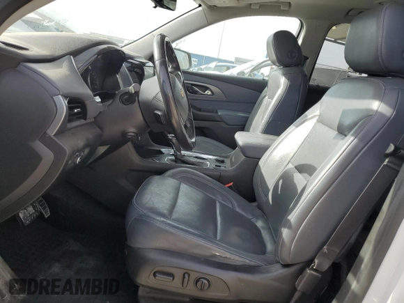 2019 Chevrolet Traverse Premier with VIN 1GNERKKW3KJ147054, listed as a Copart auction lot 59191225 with 112,436 mi miles and Salvage title. Bid and sale history available at DreamBid. Image 7.